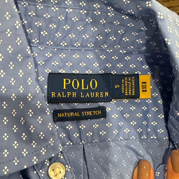 Ralph Lauren Light Blue Patterned Casual Shirt - Picture 3 of 4